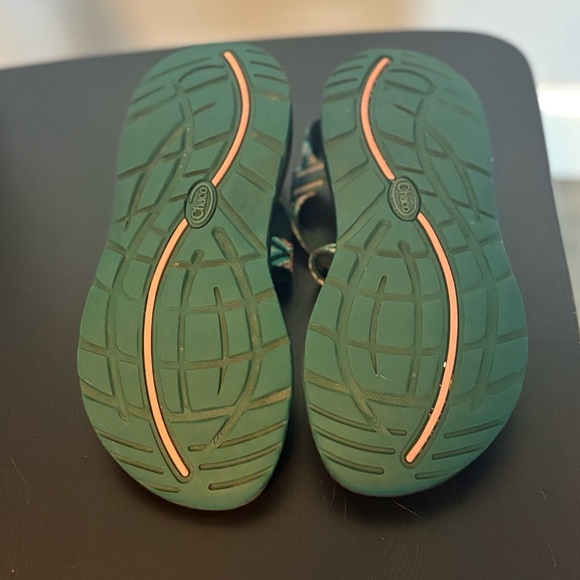 Chaco Women's Sandals with Teal and Pink Pattern - Picture 3 of 5